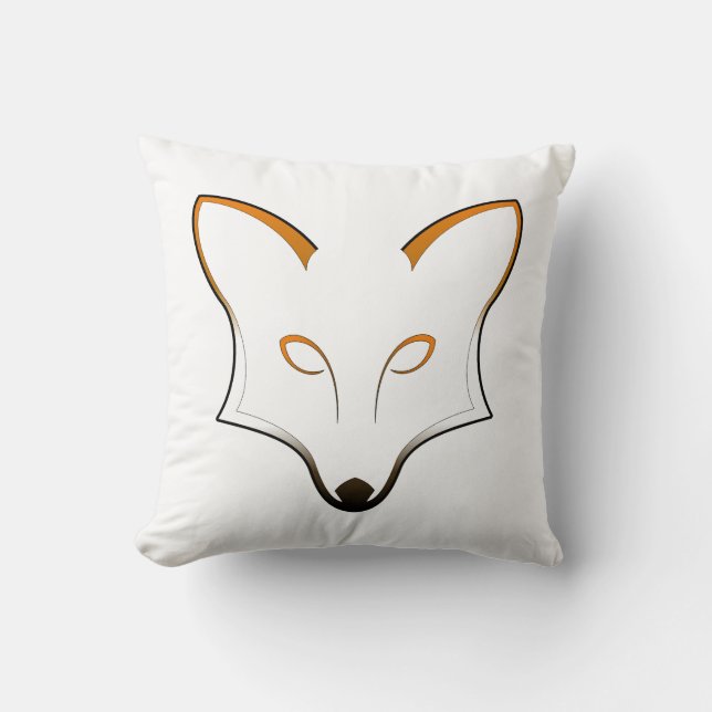 Coussin Fox Throw Pillow (Recto)