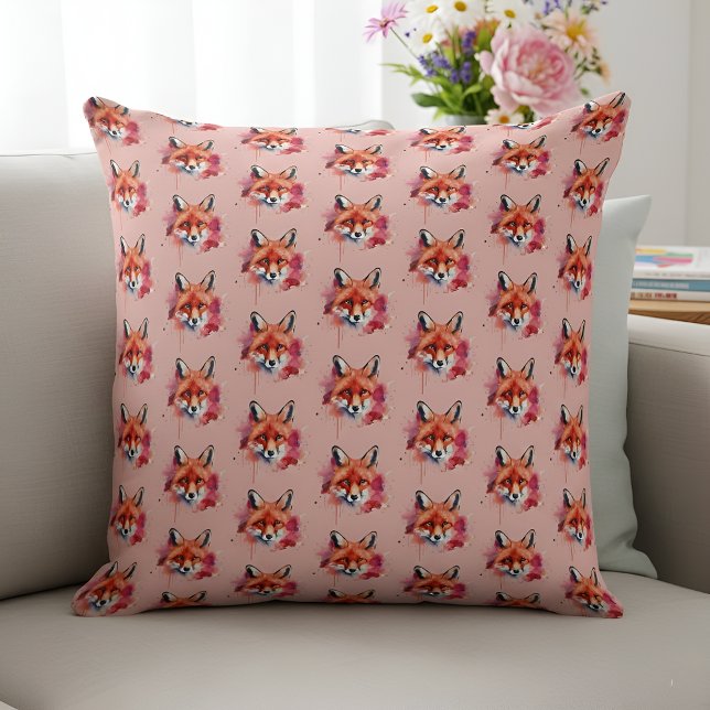 Coussin Fox Throw Pillow (Créateur téléchargé)