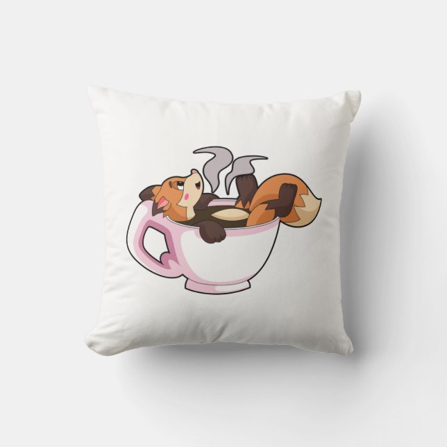 Coussin Fox with Coffee (Recto)