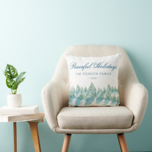 Coussin Foyer d'hiver de la forêt paisible
