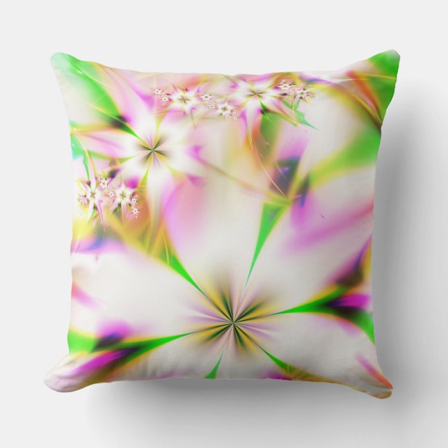 Coussin fractale florale (Recto)