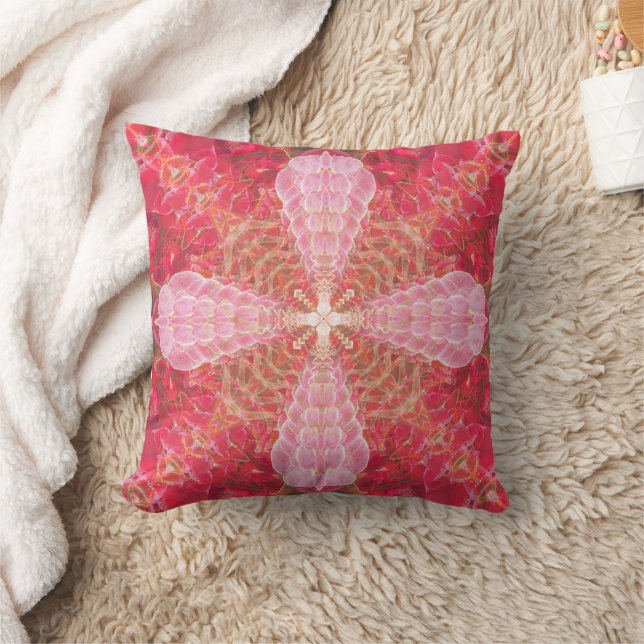Coussin Fractale rose | (Couverture)