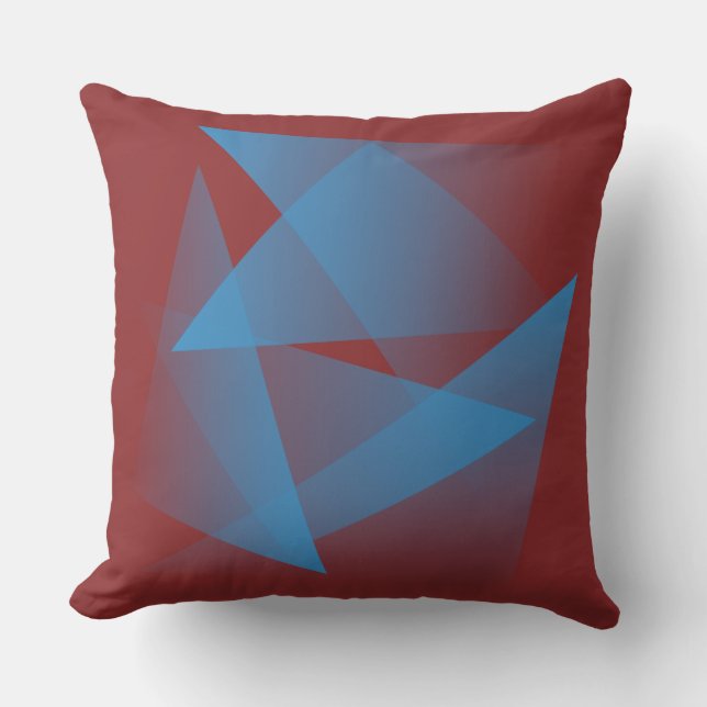 Coussin Fragments bleus flottants (Recto)