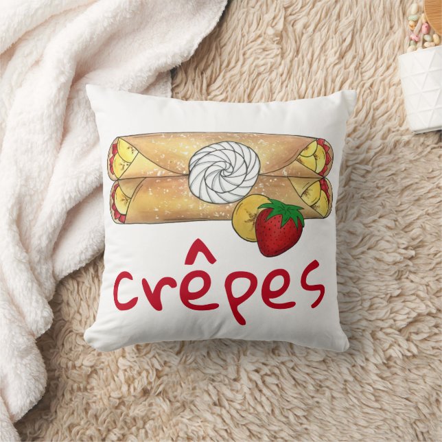 Coussin Fraise Banana Crêpe Crêpe Crêpe Crêpe Cuisine Fran (Couverture)