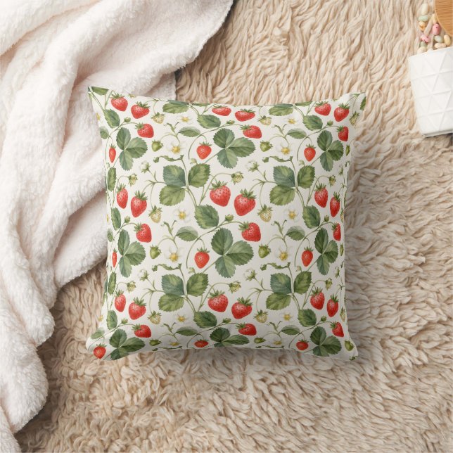 Coussin Fraise Moderne Fruit D'été (Couverture)