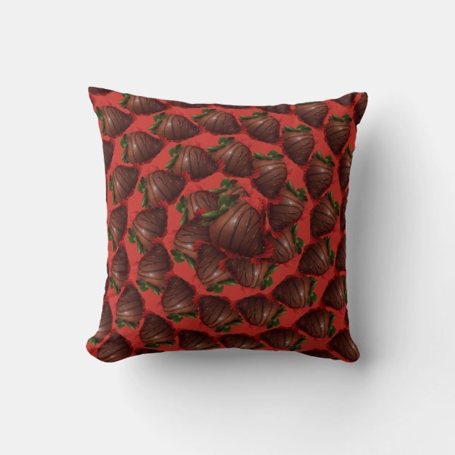 Coussin Fraises recouvertes de chocolat (Recto)