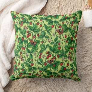 Coussin Fraises sauvages sur miellerie