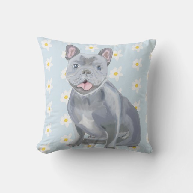 Coussin Français gris bleu (Recto)