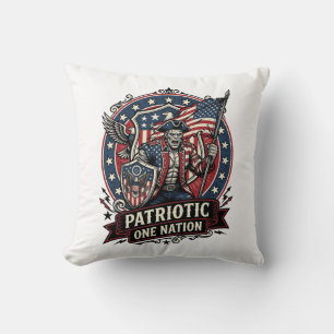 Coussin Frankenstein patriotique brute de liberté Monstre 