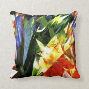 Coussin Franz Marc : Oiseaux - L'art du cubisme par Franz 