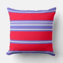 Frappe rouge, violet et blanche Lancer l'oreiller