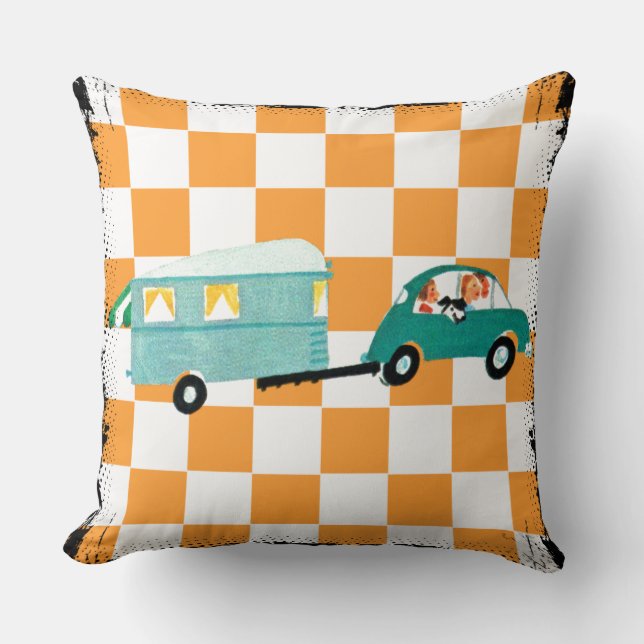 Coussin Frapper la route ouverte 1 (Recto)