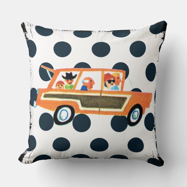 Coussin Frapper la route ouverte 4 (Recto)
