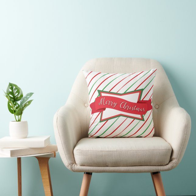 Coussin Frappes de Noël et bannière (Chaise)
