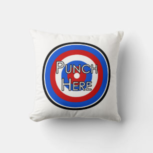 Coussin "Frappez ici"