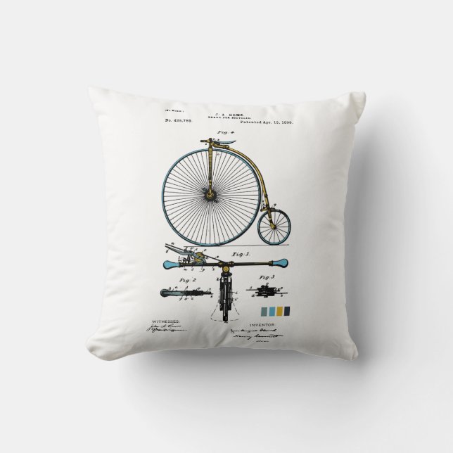 Coussin Frein Pour Bicyclettes - J. A. Hems Brevet (Recto)
