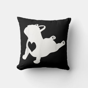 Coussin French Bulldog Yoga Love Heart Frenchie Workout