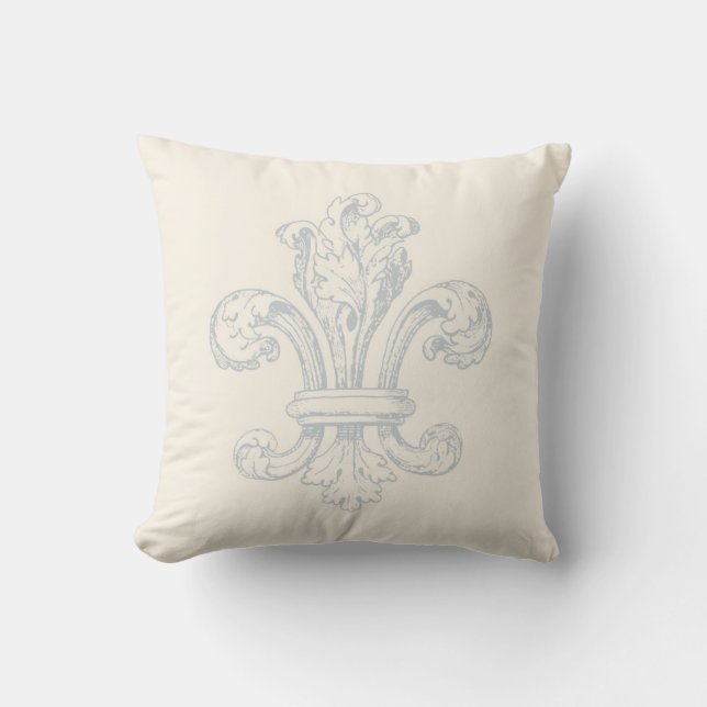 Coussin French Fleur de Lis vintage (Recto)