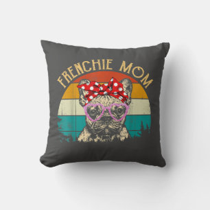Coussin Frenchie Maman Poison Vintage Retro Style Bulldog