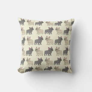 Coussin Frenchies, Beige