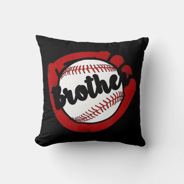 Coussin Frère de baseball de baseball Softball Maman (Recto)