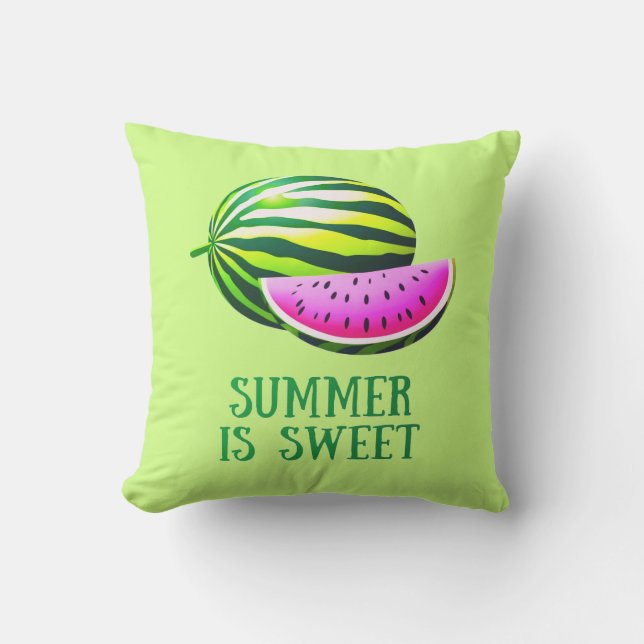 Coussin Fresh, Ripe Watermelon with Summer Vibes (Recto)