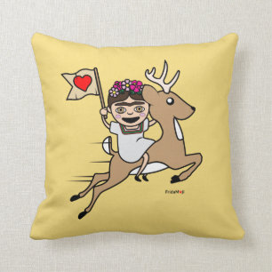 Coussin Frida Kahlo   FridaMoji - renne