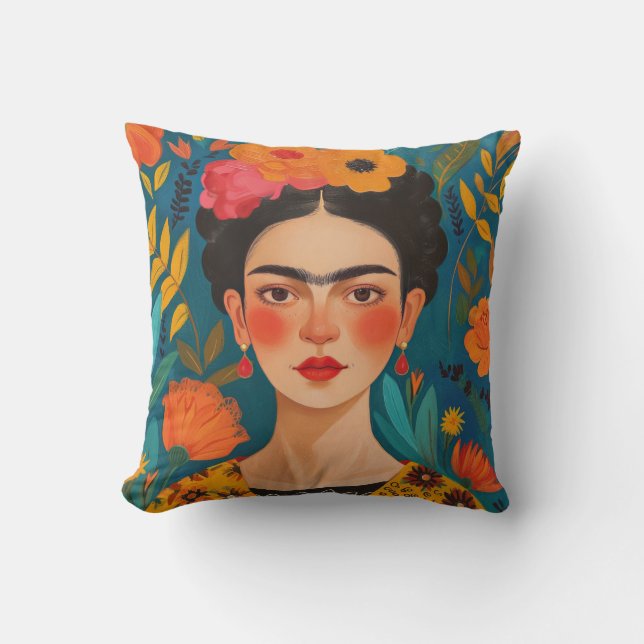 Coussin Frida Kahlo Pillow, Cushion, Frida Decor (Recto)