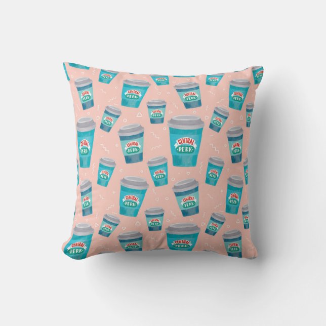 Coussin FRIENDS™ | Central Perk Coffee Cup Pattern (Recto)