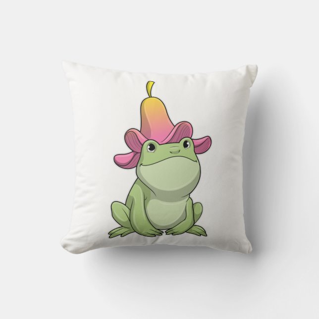 Coussin Frog with Plumeria (Recto)