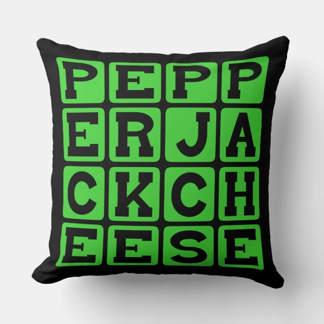 Coussin Fromage Pepper Jack, Fromage Épicé (Recto)