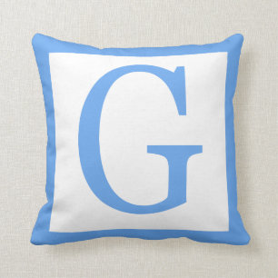 Coussin Frontière de bleus layette de la lettre G