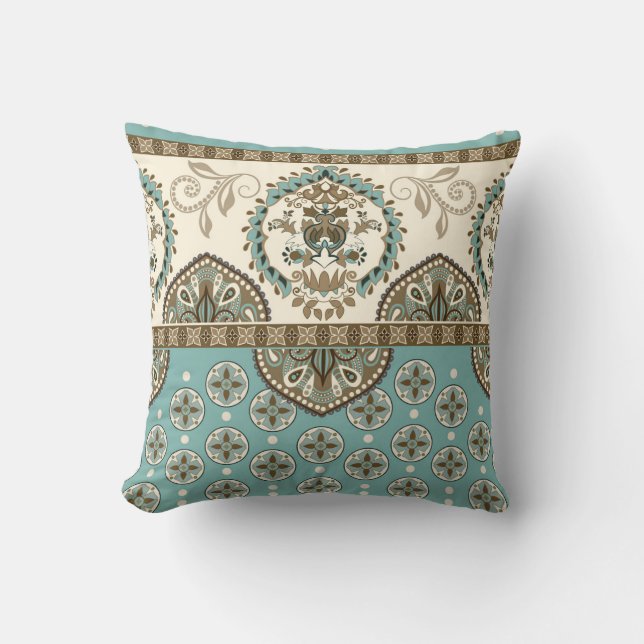 Coussin Frontière décorative de style marocain (Recto)