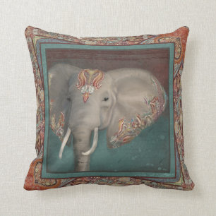 Coussin Frontière tribale de Bohème d'art de Boho Paisle