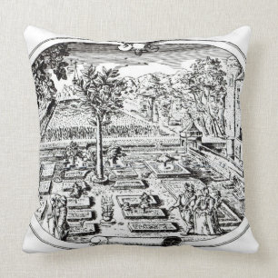 Coussin Frontispice, "du Herball", par John Gerard (