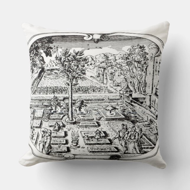 Coussin Frontispice, "du Herball", par John Gerard ( (Recto)