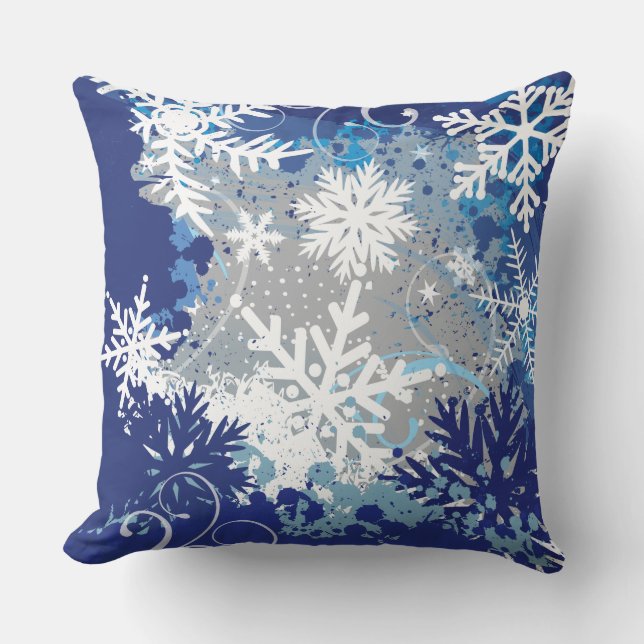 Coussin FROSÉ DREAM Snowflake Jetez l'oreiller (Recto)