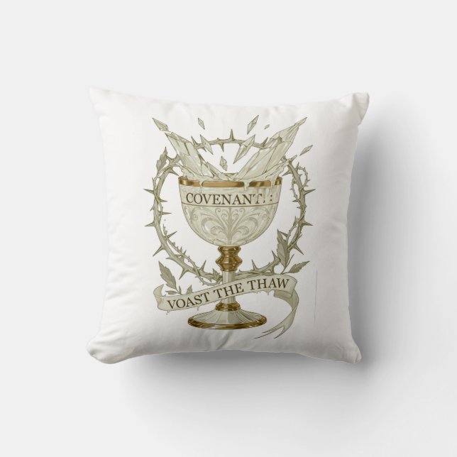 Coussin Frosted Chalice Covenant T-Shirt | Toast the Thaw (Recto)