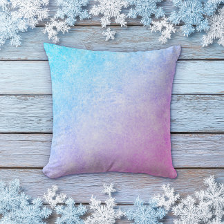 Coussin Frozen Blue to Purple Gradient Pillow