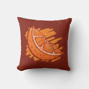 Coussin Fruit Motif Sang Orange Cadeaux