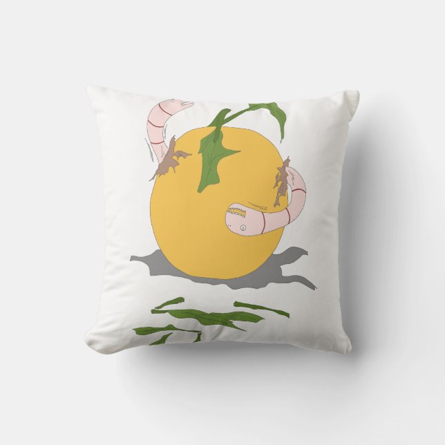 Coussin Fruit pourri avec vers (Recto)