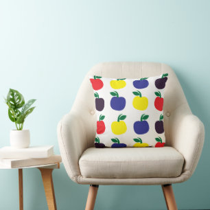 Coussin Fruits de pomme colorés