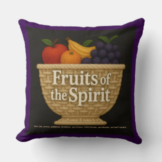 Coussin Fruits of the Spirit Yarn Look Pillow