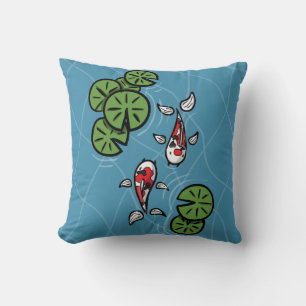 Coussin Fuku et Heiwa l'oreiller koi