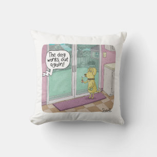Coussin Fumer le chien. Drôle cadeau pour amoureux des chi