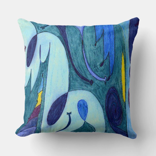 Coussin Fumes bleues (Recto)