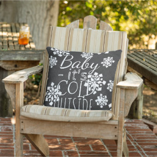 Coussin Fun Cute Baby Son Froid Dehors Chalkboard