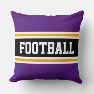 Coussin Fun FOOTBALL Sporty Violet Black Stripes Athlétism