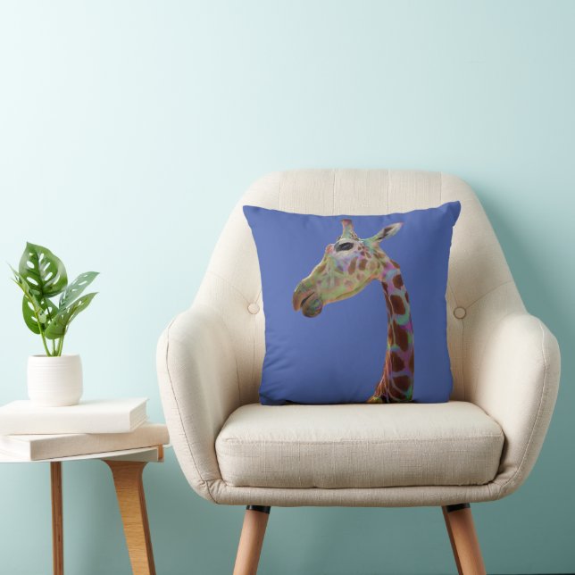 Coussin Fun funky coloré Giraffe (Chaise)