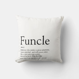 Coussin Funk, Oncle Définition Noir et blanc moderne